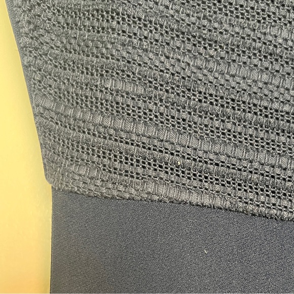 ROLAND MOURET Navy Stretch Crepe Mesh Midi Dress NEW - UK 8 / XS - Picture 4 of 9